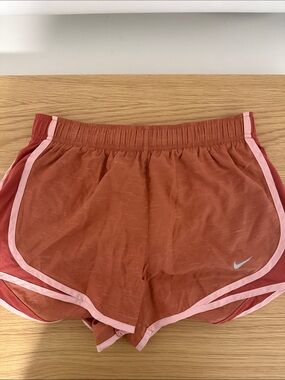 Nike Women’s Rust Running Shorts with Pink Trim
